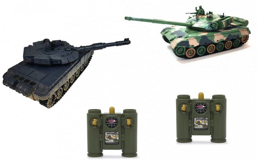 Радиоуправляемый танковый бой (Советский T90 + ZTZ96 Китай) 2.4GHz - Zegan -99850A