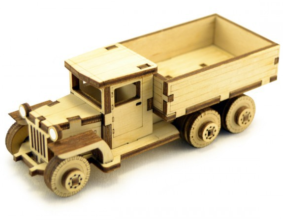 Конструктор 3D деревянный подвижный Lemmo Советский грузовик ЗИС-5В - ЗИС-2