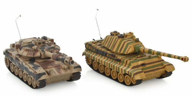 Радиоуправляемый танковый бой Русский Т90 и Немецкий KING TIGER - 99821