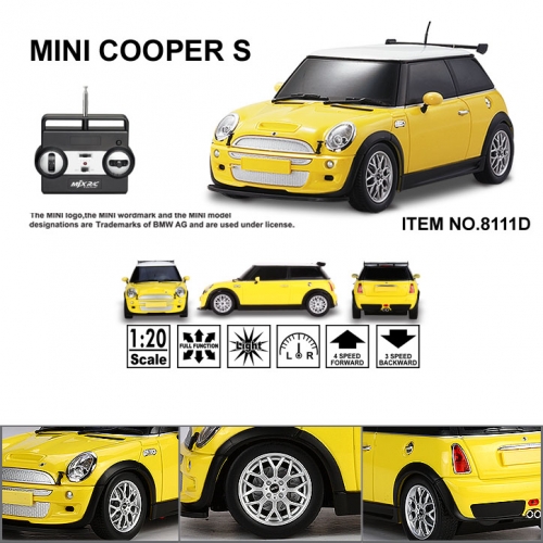 Радиоуправляемая машина MJX Mini Cooper S Yellow 1:20 - 8111D
